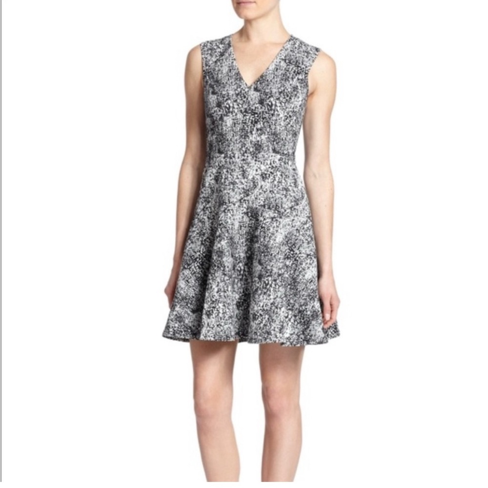 Rebecca Taylor Fit & Flare Black & White Dress